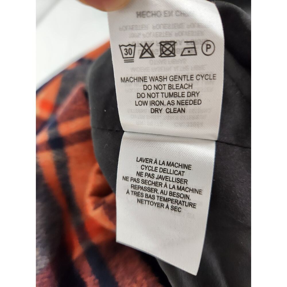 Anthropologie Andersen & Lauth Annie Capelet Erica, One Size, Orange/Navy Plaid - Picture 14 of 15